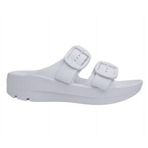 NEW TELIC women's boise bliss sandal in snow white/white buckle